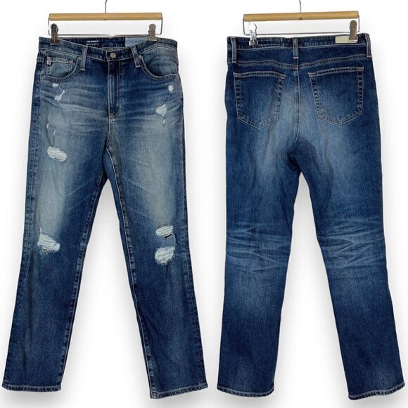 AG Jeans Isabelle Distressed Straight Crop 29 - Picture 1 of 12